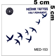 Mecit Tuhafiye 1 Ay Kalıcı Mini Kuşlar Bilek Vücut Için Geçici Dövme