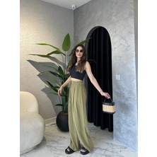 Tencel Modal Kumaş Pileli Dökümlü Pantolon
