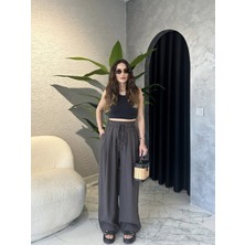 Tencel Modal Kumaş Pileli Dökümlü Pantolon