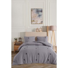 Elart Alva Çift Kişilik Nevresim Takımı 4 Parça Gri