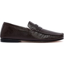 Erkek Kahverengi Deri Loafer 25SFD6028FT