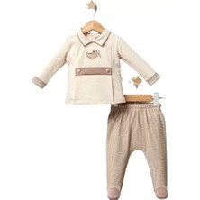 Baby Airplane Zıbın Takım  Kahverengi
