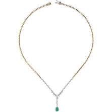 Zarif Pırlanta Zümrüt Gerdanlık