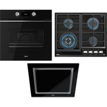Teka Urban 60 Siyah Ankastre Set, Hlb 8400 Bk Fırın, Gzc 64320 Xbc Bk Ocak, Dlv 68660 Bk Tos Davlumbaz