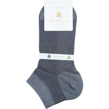 Gri Ultra Lüks Bambu Yarım Tekli Erkek Çorap CRP392