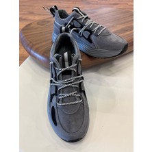 1100 Füme Hakiki Deri Erkek Sneakers