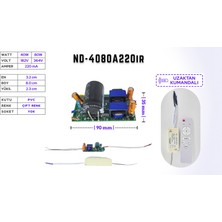 LED Uzaktan Kumandalı Drıver/trafo (40W-80W (X2), 182V-364V, 220MA) Avize (10'lu)