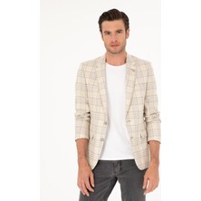 Cacharel Erkek Ekru Slim Fit Ceket 50219500-VR019