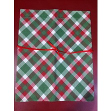 Gabardin Kumaş Nazar Boncuklu Bez Kese Bağ Detaylı El Yapım 40X33CM 1 Adet