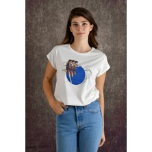 Dancing Point Kadın Baskılı T-Shirt