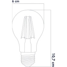 5 Adet LED Ampul 3000K E27 ( Gün Işığı ) ( A60 )