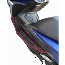 Motosiklet Aksesuar Koruyucu Paspas Skyjet Rivero 125 Uyumlu Kırmızı Kenar Overloklu