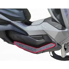 Motosiklet Aksesuar Koruyucu Paspas Skyjet Rivero 125 Uyumlu Kırmızı Kenar Overloklu