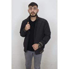 Marco Muratti Fistan Store Erkek Hakim Yaka Spor Kesim Rahat Kalıp Fermuar Kapamalı Yazlık Keten Mont