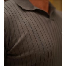 Erkek Fitilli Polo Yaka Triko T-Shirt