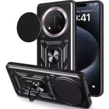 Apsuwa Honor Magic 7 Lite Kılıf Sürgülü Yüzüklü Standlı Pars
