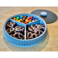 3 Hazneli Kapaklı Lux Şekerlik