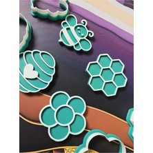 Arı Çiçeği Petek Kurabiye Kalıpları 4'lü