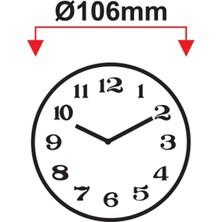 Mıknatıslı Buzdolabı Saatleri, Yuvarlak, 10 cm