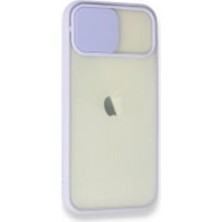 Amorix IPHONE 12 Kamera Sürgülü Renkli Kenarlı Silikon Kılıf