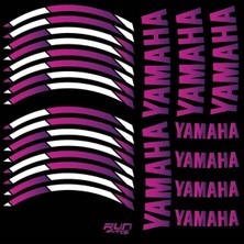 Yamaha Uyumlu Mor -Pembe Jant Şeridi Sticker