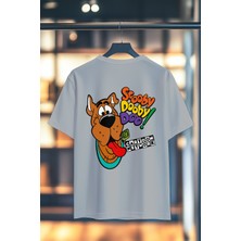 Scooby Doo Sırt Baskılı %100 Pamuk Yetişkin Premium T-Shirt