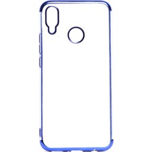 Huawei P Smart Plus Kılıf Ince Köşeleri Renkli Şeffaf Silikon