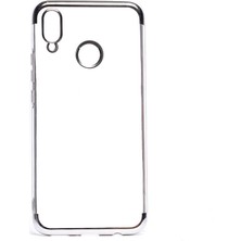 Huawei P Smart Plus Kılıf Ince Köşeleri Renkli Şeffaf Silikon