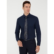 Cacharel Erkek Lacivert Slim Fit Uzun Kollu Basic Gömlek 50242782-VR033