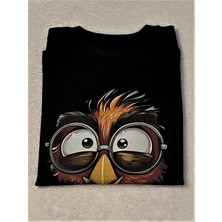 Çılgın Civciv Baskılı Pamuklu Unisex Çocuk Tişörtü