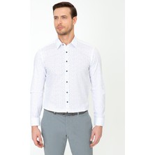 Cacharel Beyaz Slim Fit Uzun Kollu Gömlek 50247575 VR013