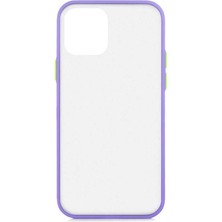 iPhone 12 Mini Kılıf Mat Yüzey Renkli Kenar Silikon