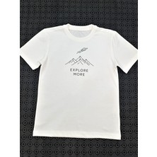 Explore More Baskılı Pamuklu Unisex Çocuk Tişörtü