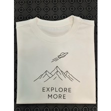 Explore More Baskılı Pamuklu Unisex Çocuk Tişörtü