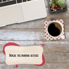 Kalpli Taş Bardak Altlığı – 4’lü Set