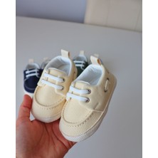 Yazlık Keten Kumaş Soft ve Naturel Tasarım Bebek Ayakkabısı