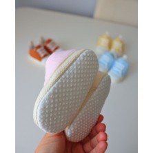 Yazlık Bağcıklı Müslin Kumaş Naturel Tasarım Bebek Ayakkabısı
