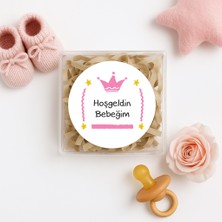 Repro Design 4 cm  Hoşgeldin Bebeğim Temalı 24 Adet Etiket Model-3