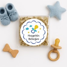 Repro Design 4 cm  Hoşgeldin Bebeğim Temalı 24 Adet Etiket Model-2