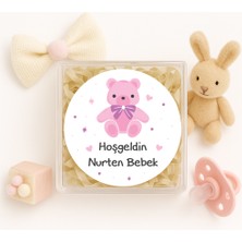 Repro Design 4 cm Kişiselleştirilebilir Hoşgeldin Bebeğim Temalı 24 Adet Etiket Model-4