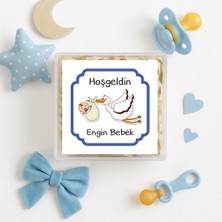 Repro Design 4,5 cm Kişiselleştirilebilir Hoşgeldin Bebeğim Temalı 15 Adet Etiket Model-10