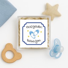 Repro Design 4,5 cm  Hoşgeldin Bebeğim Temalı 15 Adet Etiket Model-8