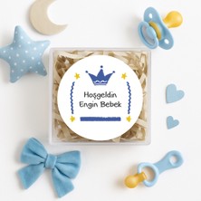 Repro Design 4 cm Kişiselleştirilebilir Hoşgeldin Bebeğim Temalı 24 Adet Etiket Model-8