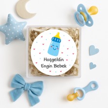 Repro Design 4 cm Kişiselleştirilebilir Hoşgeldin Bebeğim Temalı 24 Adet Etiket Model-2