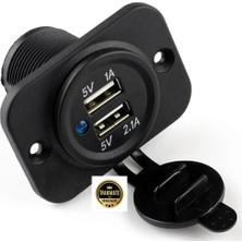 Fiat Linea 2015-2016-2017-2018-2019 Çakmak Soket 2.1A Çift USB Girişli Şarj Cihazı, Splitter Araba Oto Motosiklet Kamyon Tekne Deniz Için