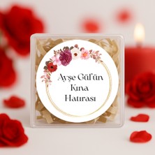 Repro Design Kişiye Özel Kına Hatırası Baskılı Yapışkanlı Etiket 24 Adet  No:67