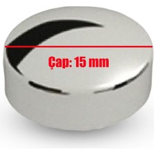 Vida Kapağı 15 mm Krom 10 Adet Vida Kapama Kapatıcı Tıpa