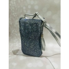 Gümüş Simli Telefon Çantası
