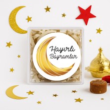 Repro Design Hayırlı Bayramlar  Baskılı 4 cm Yuvarlak Etiket 24 Adet