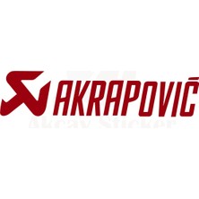 Akropovic Motorsiklet Sticker Kırmızı 2 Adet 20*4 cm